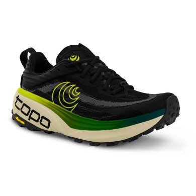 Topo Trail-Laufschuhe Vista (Dämpfung, 5mm Sprengung) 2025 schwarz/lime Herren